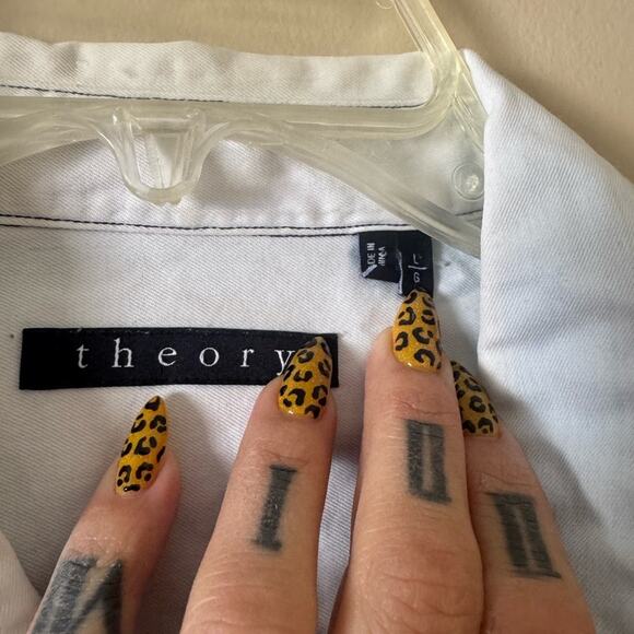 Men’s Theory Benner Button Down Shirt is Arrowsift size large - Picture 5 of 7